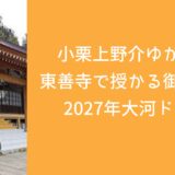 小栗上野介ゆかりの東善寺で授かる御朱印！2027年大河ドラマ