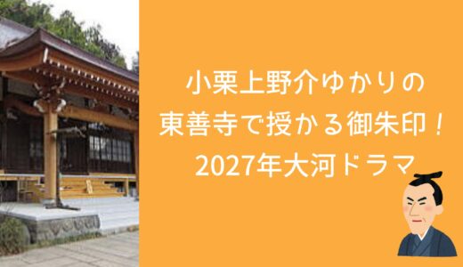 小栗上野介ゆかりの東善寺で授かる御朱印！2027年大河ドラマ
